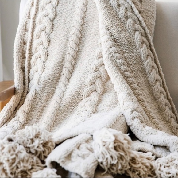 Sunday Citizen Braided Pom Pom Throw - Picture 2 of 3